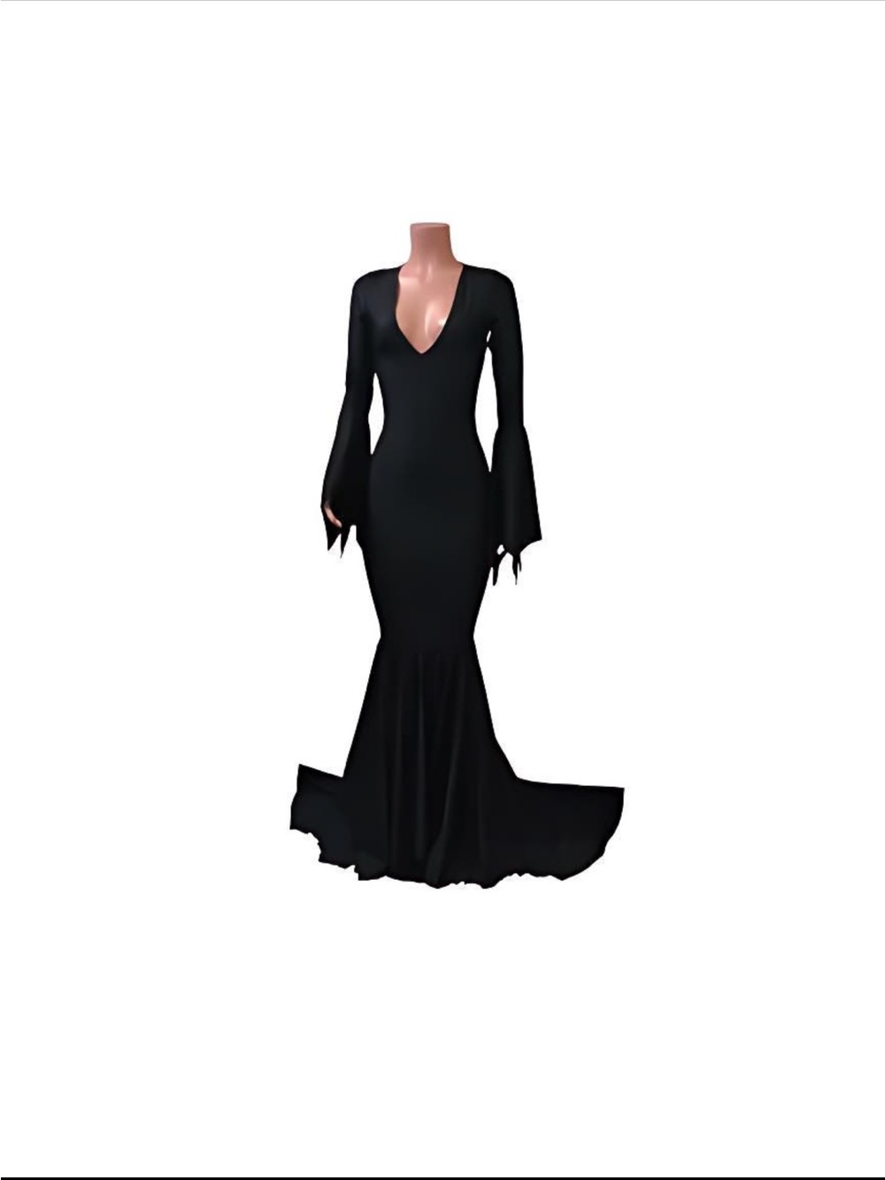 Morticia Addams black mermaid dress size S